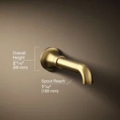 Wall-mount bath spout