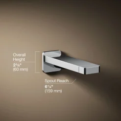 Wall-mount bath spout