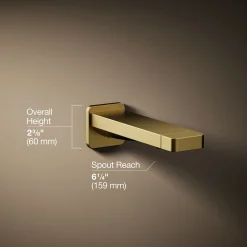 Wall-mount bath spout