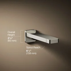 Wall-mount bath spout