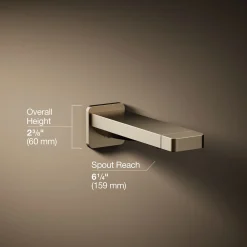 Wall-mount bath spout