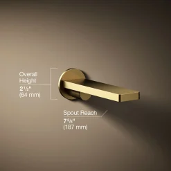 Wall-mount bath spout