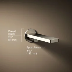 Wall-mount bath spout