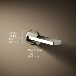Wall-mount bath spout