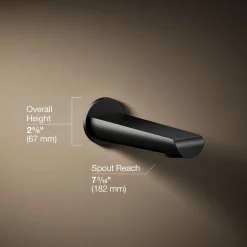 Wall-mount bath spout
