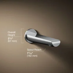 Wall-mount bath spout