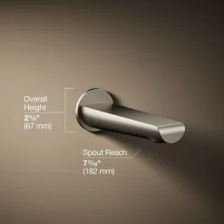 Wall-mount bath spout