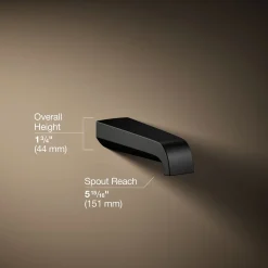 Wall-mount bath spout