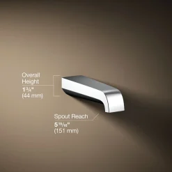 Wall-mount bath spout