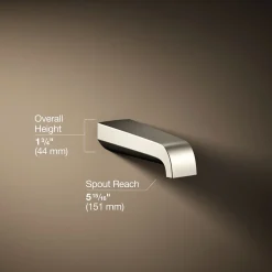 Wall-mount bath spout