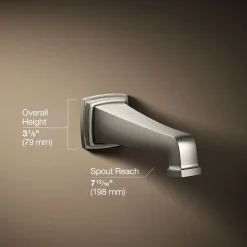 Wall-mount bath spout