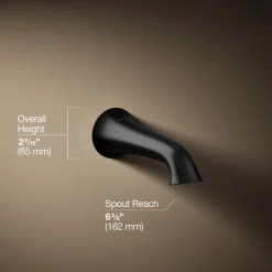 Wall-mount bath spout