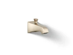 Wall-mount bath spout with Deco design and diverter