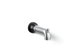 Wall-mount bath spout with diverter