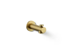 Wall-mount bath spout with diverter