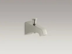 Wall-mount bath spout with diverter