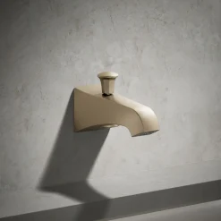 Wall-mount bath spout with diverter