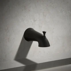 Wall-mount bath spout with diverter