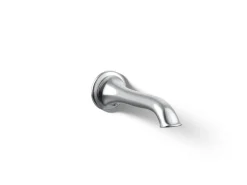 Wall-mount bath spout with flare design