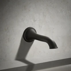 Wall-mount bath spout with flare design