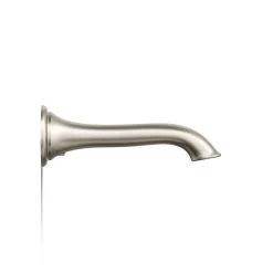 Wall-mount bath spout with flare design
