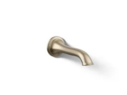 Wall-mount bath spout with flare design