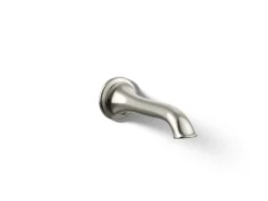 Wall-mount bath spout with flare design