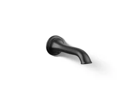 Wall-mount bath spout with flare design