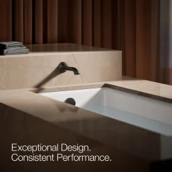 Wall-mount bath spout with flare design