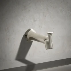 Wall-mount bath spout with Straight design and diverter