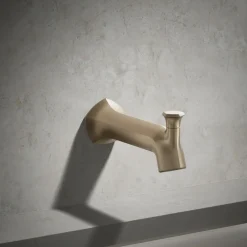 Wall-mount bath spout with Straight design and diverter