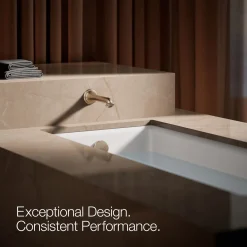 Wall-mount bath spout with turned design
