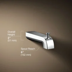 Wall-mount diverter bath spout