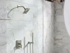 Wall-mount handshower holder with supply elbow