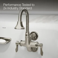 Wall-mount lavatory faucet, 1.2 gpm