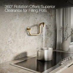 Wall-mount pot filler