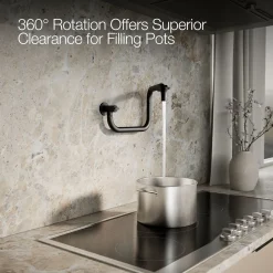 Wall-mount pot filler