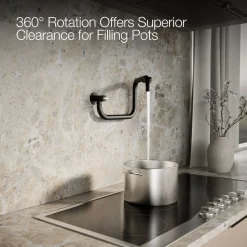 Wall-mount pot filler