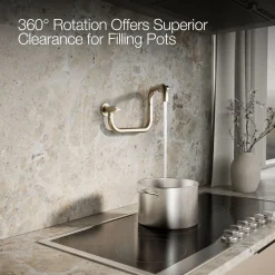 Wall-mount pot filler