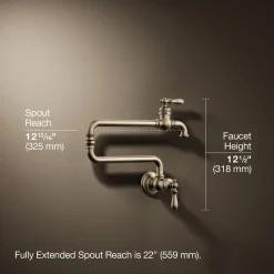 Wall-mount pot filler