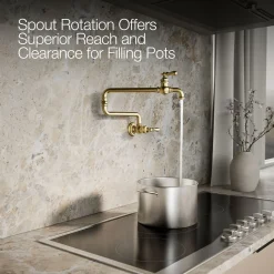 Wall-mount pot filler