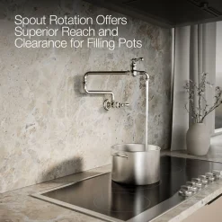 Wall-mount pot filler