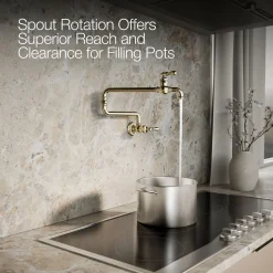Wall-mount pot filler