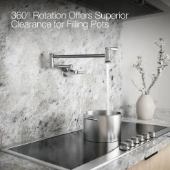 Wall-mount pot filler