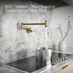 Wall-mount pot filler