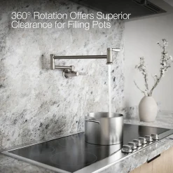 Wall-mount pot filler