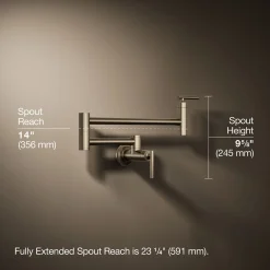 Wall-mount pot filler