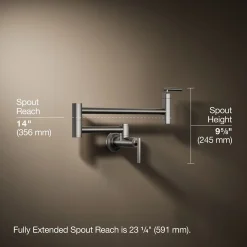 Wall-mount pot filler
