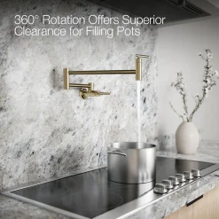 Wall-mount pot filler