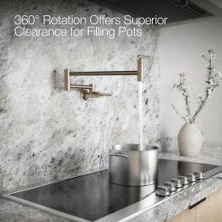 Wall-mount pot filler